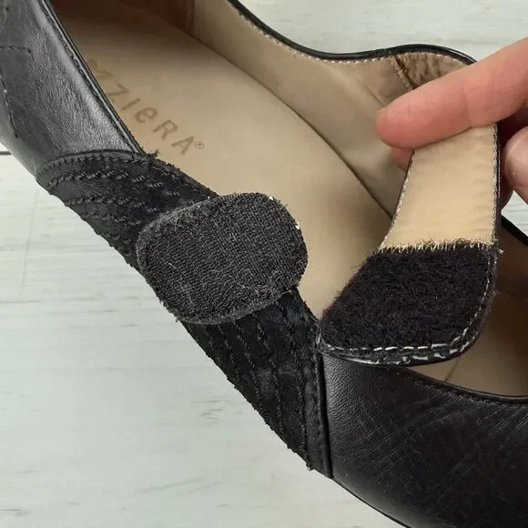 Ziera Kumfs Black Mary Jane Heels Leather Women’s Size EUR 41 US 10 Comfort - Picture 15 of 15